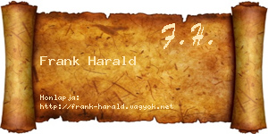 Frank Harald névjegykártya